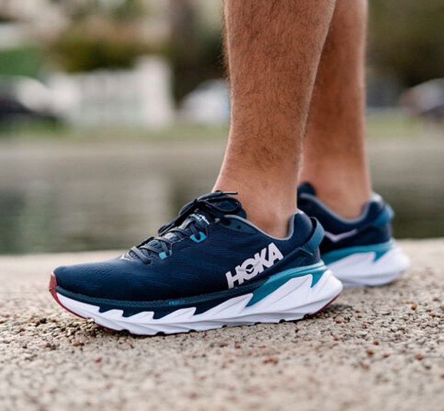 Hoka One One Running Shoes Mens Navy/White - Elevon 2 - 54281ABRW